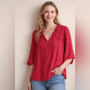 Sanctuary Raspberry Red Sweet Memory Top